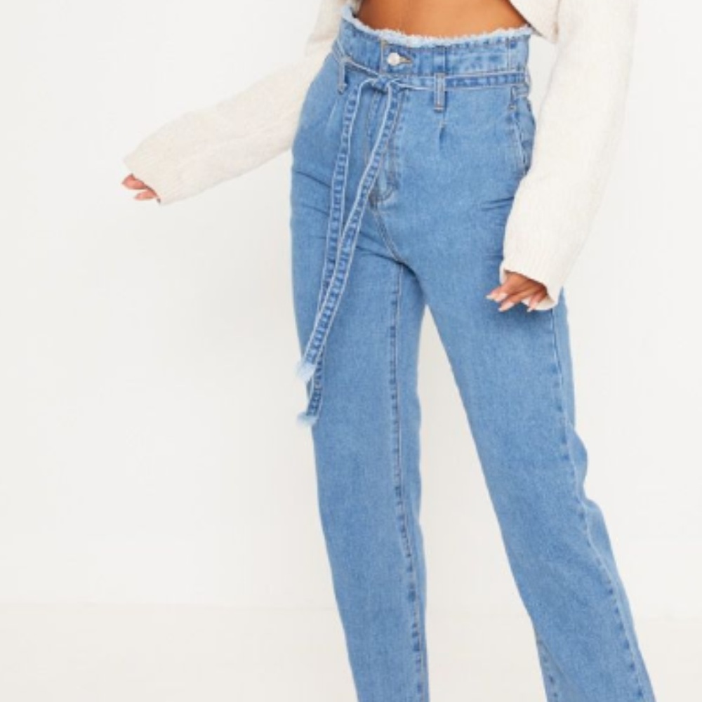LIGHT WASH PAPERBAG JEANS by PLT